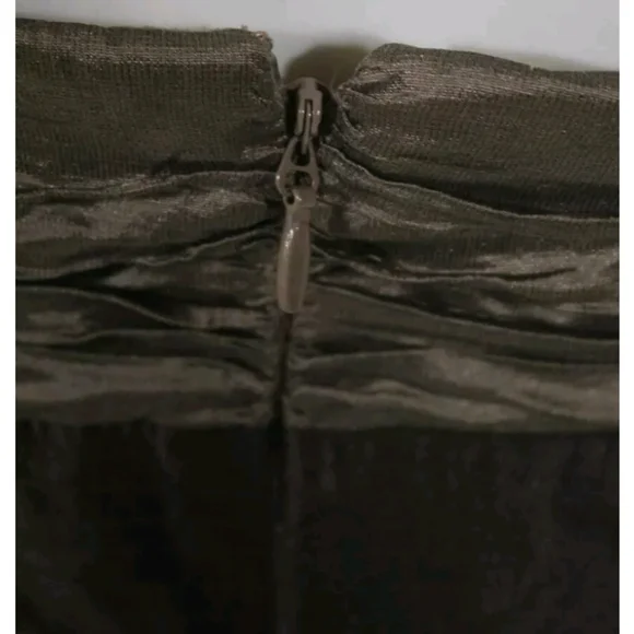 BCBG MAX AZRIA WOMENS RUCHED SLEEVELESS SHEATH DRESS BROWN SIZE 4 - Picture 4 of 6